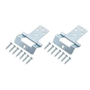 Zinc Effect Metal Flush Hinge L50 x 48mm Pack of 2