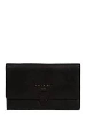 Pure Luxuries London Black 'Piccadilly' Leather Travel Wallet