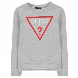 Guess Logo Sweater - Grey Marl
