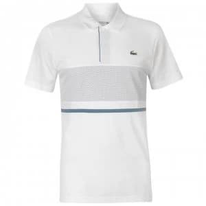 Lacoste Sport Mesh Panel Ultra Light Polo - Silver Chine