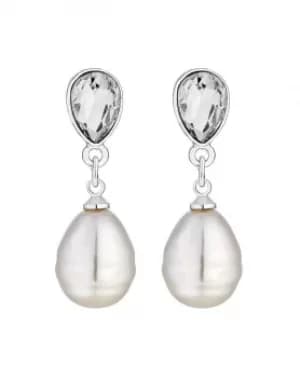 Mood Silver Pearl Drop Earring