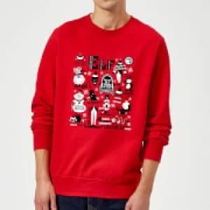 Elf Christmas Sweatshirt - Red - L