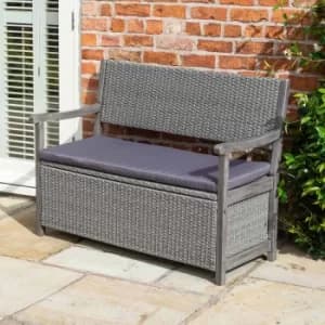 Rowlinson Alderley Rattan Outdoor Storage Bench