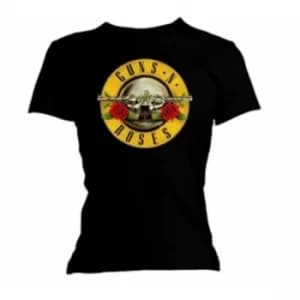 Guns N Roses Classic Bullet Logo Skinny Blk TS: Small