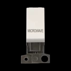 Click Scolmore MiniGrid 13A Double-Pole Ingot Microwave Switch Polar White - MD018PW-MW