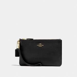 Coach Small Wristlet Purse Black