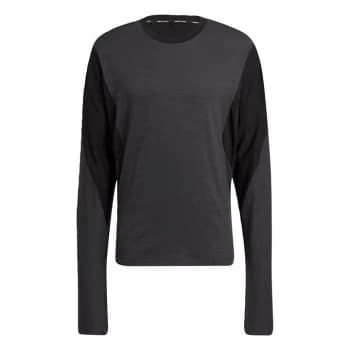 adidas Wellbeing Training Long Sleeve Tee Mens - Black / Carbon