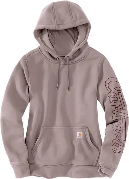 Carhartt Relaxed Fit Rain Defender Graphic Ladies Hoodie, pink-beige, Size XL for Women