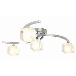 Robert Dyas Village At Home Ice 4-Bulb Ceiling Light - Chrome