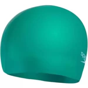 Speedo Moulded Silicone Cap Emerald Junior