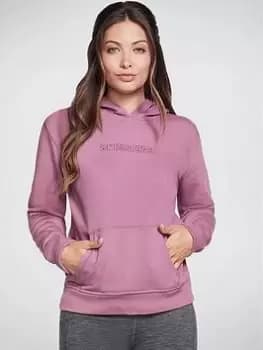 Skechers Signature Pullover Hoodie, Mauve Size M Women