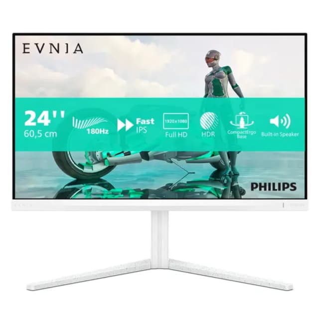 Philips Evnia 3000 24M2N3201A 24 IPS Full HD 180Hz 1ms White Gaming Monitor 24M2N3201A/00 White