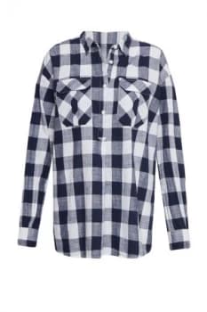 French Connection Hadley Seeded Pop Over Shirt Blue