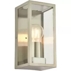 Loops - Outdoor IP44 Wall Box Light - Dimmable 28W E27 Eco gls - Stainless Steel