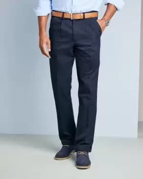 Cotton Traders Mens Ultimate Chino Trousers in Blue