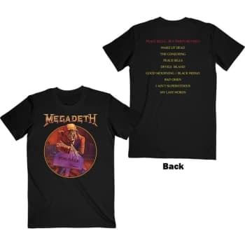 Megadeth - Peace Sells? Track list Unisex Medium T-Shirt - Black
