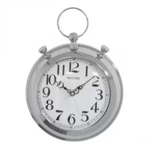 Rhythm Metal Stopwatch Style Wall Clock Silent Movement