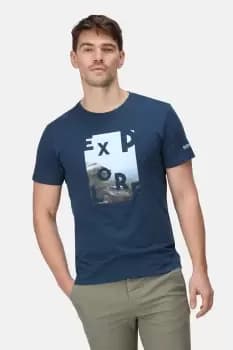 Printed Coolweave Cotton 'Breezed III' Short Sleeve T-Shirt