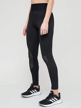 adidas Training Tech-Fit 3 Bar Leggings - Black/White, Size S, Women