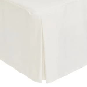 Catherine Lansfield Cream Non-Iron Plain Dye Pleated Platform Valance Sheet - King