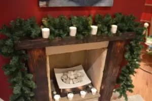 270cm (9ft) x 25cm Imperial Pine Christmas Garland Decoration Plain Green