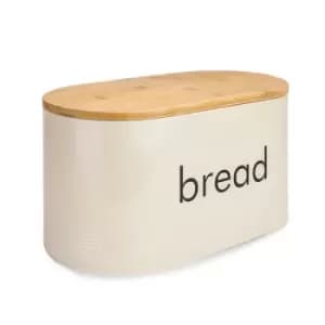 Kitchen Bread Bin with Bamboo Chopping Board Lid M&W