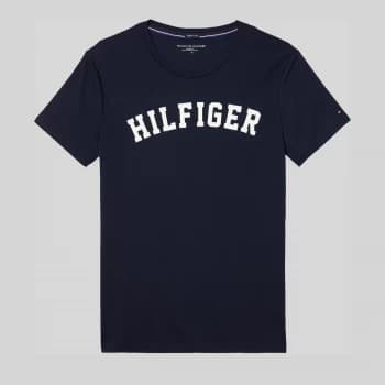 Tommy Hilfiger Mens Crew Neck Logo T-Shirt - Navy Blazer - S - Navy
