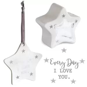 Said with sentiment Star Shaped Money Box & Hanging Star Decoration - Every Day