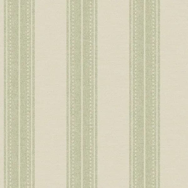 YOL YOL - Sage Linen Stripe Wallpaper Holden Decor Green Material Effect Modern WL-13651