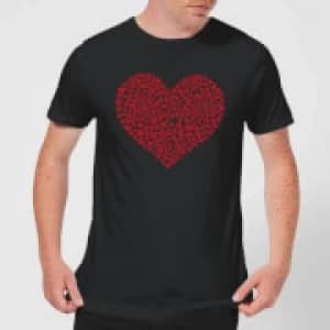 Super Mario Items Heart Mens T-Shirt - Black