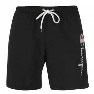 Champion Logo Swim Shorts Mens - Black/Yellow