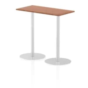 Italia Poseur Table Rectangle 1200/600 Top 1145 High Walnut