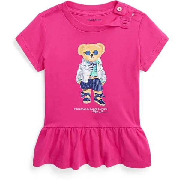 Polo Ralph Lauren Bear T-Shirt Babies - Pink 6 - 12 Months
