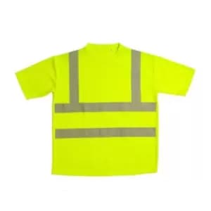 Warrior Unisex Adult High-Vis T-Shirt (S) (Fluorescent Yellow)