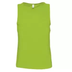 SOLS Mens Justin Sleeveless Tank / Vest Top (L) (Lime)