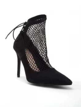 Qupid Show 19 Mesh Shoe Boot Black