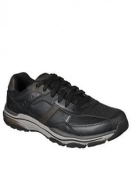 Skechers Bike Toe Leather Shoes - Black