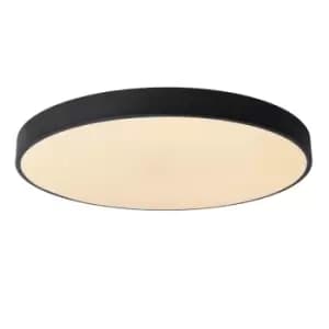 Unar Modern Flush Ceiling Light - Ø60cm - LED Dim. - 1x60W 2700K - 3 StepDim - Black