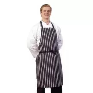 BonChef Butcher Full Length Apron (One Size) (Navy/White)
