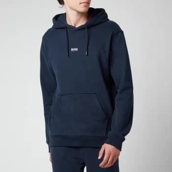 Hugo Boss Casual Weedo Pullover Hoodie Navy Size 2XL Men