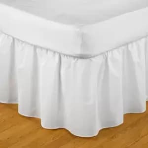 Belledorm Easy Fit Frilled Platform Valance (Double) (White)