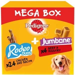 Pedigree Rodeo Duos and Jumbone Medium Dog Treats Mega Box 780g