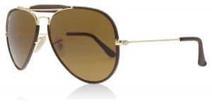 Ray-Ban RB3422Q Sunglasses Leather Brown 9041 58mm