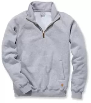 Carhartt Midweight Quarter Zip Mock Neck Sweatshirt, grey, Size XL, grey, Size XL