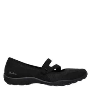 Skechers Breathe-Easy Womens Slip On Shoes - Black