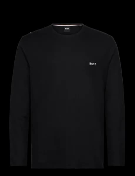 Boss Waffle LS-Shirt 10242355 02 Pyjama Long Sleeve Tops S Black 43184603350