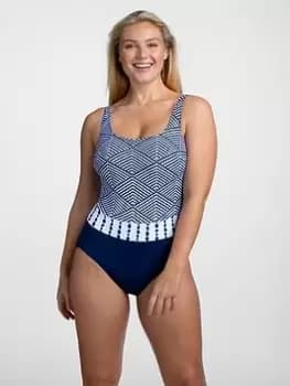 Miss Mary of Sweden MISS MARY OF SWEDEN AZUR NON-WIRED SWIMSUIT, Navy Blue, Size 12B/C, Women