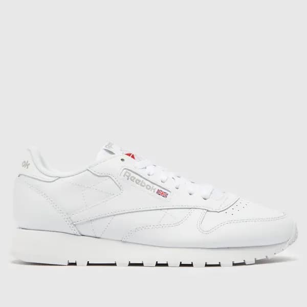 Reebok White Classic Leather Shoes White Male 6 202913UK