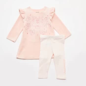 KENZO Newborn Matching Leggings And Tiger Top - Pink - 12-18 months