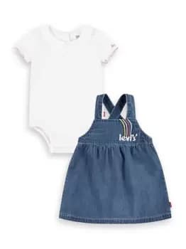 Baby Top and Rainbow Skirtall Set - White